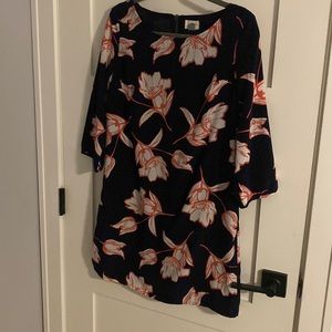 Dark blue floral dress